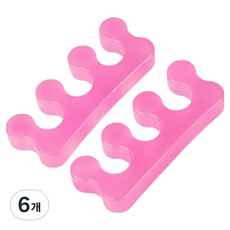 에이델라 실리콘 발가락 고정 분리기 핑크, 6개