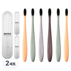 마켓에이 벌집핸들 칫솔 랜덤발송 6p + 케이스 3p, 2세트