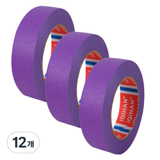 iQIHAN 彩色紙膠帶 20mm x 15m, 12個, 紫色