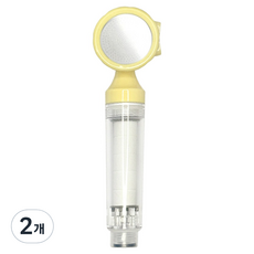 Young Star Namu Iyagi Aqua Boom 旅行用迷你淨水蓮蓬頭 基本款, 黃色, 2個