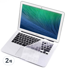 맥북 뉴프로 13 A2289 전용 실리콘 키스킨, 투명, 2개