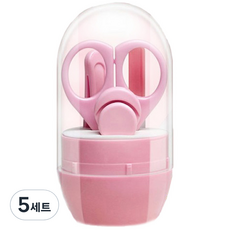 라니마켓 유아용 손톱관리 깎이 세트, 핑크, 5세트