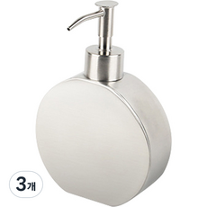 코시나 무광 디스펜서 슬림형 400ml, 실버, 3개