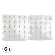 安心防護玻璃防滑墊 25入, 6個, 透明