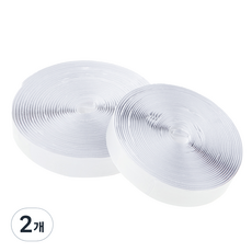 코멧 홈 롤타입 찍찍이 테이프 화이트 20mm x 6m, 2개