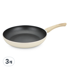 퀸센스 인덕션 로제 크림 후라이팬, 26cm, 3개