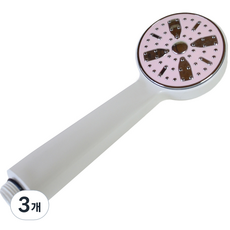 심폼 클린 샤워기 헤드 IV, 3개, 핑크