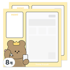 도나와친구들 MBTI 떡메모지, T 객관적 기준, 8개, 100개입