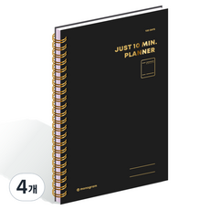 MONOGRAM 100DAYS 10分鐘計畫本 MG-0012, PURE BLACK, 4個