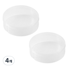 朵朵莉奇 堅固耐用大型圓形氣墊粉撲盒, 透明, 4個