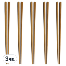 영수산업카멜 대나무 민자 젓가락 5벌 세트, 3세트, 단품 3세트, 단품