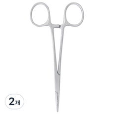 반려동물 귀털 제거 겸자 가위 직선형 130mm, 2개