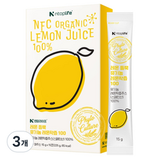 엔탑라이프 레몬 듬뿍 유기농 레몬착즙, 225g, 3개