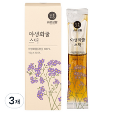 바로생활 야생화꿀 스틱, 100g, 3개