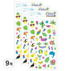 Petit 季節貼紙 夏季 Hello Summer DA5455, 9個, 混合顏色