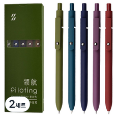 ZENNYTH 贊仕 快乾Daowans復古中性筆5件組 0.5mm, 復古(筆身), 黑色(墨水), 2套