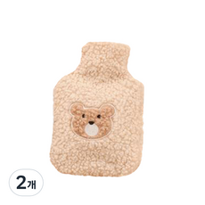 퀵살림 방한 귀여운 보온 물주머니 01 패턴 믹스 헤어 랜덤발송 500ml, 2개