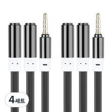 칼론 고급형 스테레오 커플Y잭 칼국수 케이블 2p, APC-A06, 블랙, 4세트