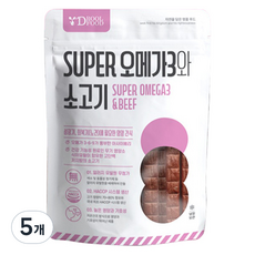 드룰푸드 강아지 슈퍼오메가3와 소고기 간식, 120g, 5개, 소고기맛