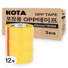 Kota包裝用箱型膠帶 透明 45mm*80m, 12個