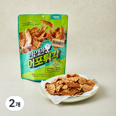 바다원 한입만 어포튀각 와사비맛, 2개, 50g