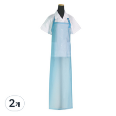A&G 聚氨酯掛鉤式圍裙 大, 半透明天藍色, 2個