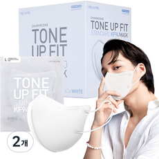 참존 톤업핏 스탠다드 황사방역용 KF94 마스크 대형, 화이트, 2개, 50개입