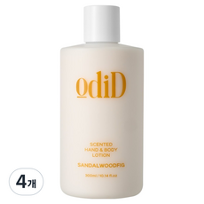 오디드 센티드 핸드 앤 바디 로션 샌달우드피그, 4개, 300ml