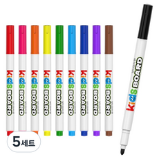 PENMAX 兒童白板馬克筆 10色, 混合色, 5套