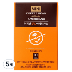 커피빈 캡틴 아메리카노 커피믹스 미니, 900mg, 10개입, 5개