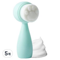 Allwally清潔洗臉矽膠細毛刷 TSP2505, 綠色, 5個