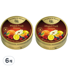 캐빈디쉬앤하비 캔디 종합 과일맛, 200g, 6개