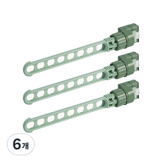 Dailin 善用空間縫隙衣架, 綠色, 6個