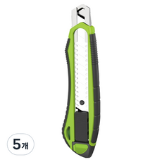 델리 커터칼 대형 EM580, 그린, 5개