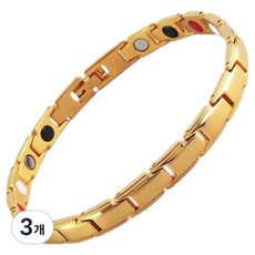홈셀 여성용 팔찌 골드 21 x 0.7cm, 3개