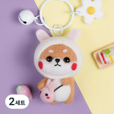 젊은이마켓 DIY 시바 니들 펠트 세트, 2세트, 토끼