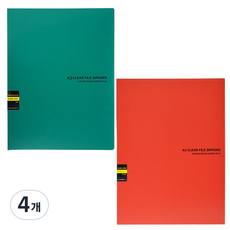 ECO Chungwoon 彩色收藏家 A3 透明文件夾, 20張, 隨機出貨, 4個