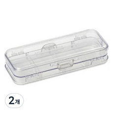 Ilsangsokbanzzak 硬殼收納筆盒, 2個, 透明