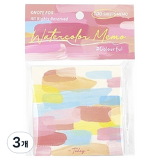 Roy 水彩漸層螢幕便條紙, A04, 3個, 100張