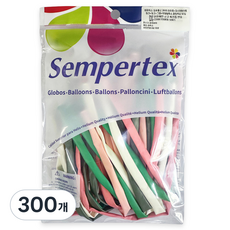 셈퍼텍스 요술풍선 260S, 랜덤발송(화이트, 파스텔메이트 핑크, 핑크, 그린, 유칼립투스), 300개