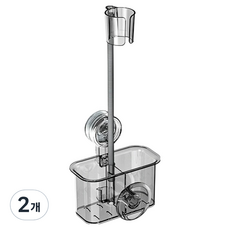 코히모 무타공 핸즈프리 360도 각도조절 흡착식 드라이기 거치대 5W0132, 2개, 투명 그레이
