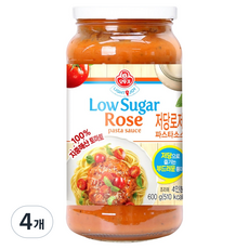 오뚜기 LIGHT&JOY 저당 로제 파스타소스, 600g, 4개