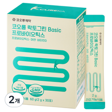 코오롱제약 코오롱 락토그린 프로바이오틱스 유산균 30p, 60g, 2개