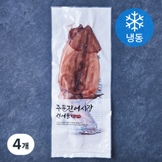 주문진어시장건어물 반건조 오징어 (냉동), 4개, 350g(3미)