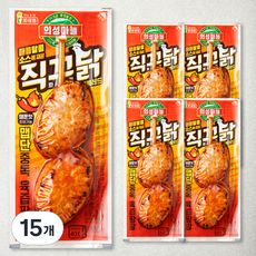 롯데햄 의성마늘 직꾸닭 매콤레드, 100g, 15개
