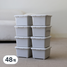 IRIS OHYAMA 愛麗思歐雅瑪 多功能彩色收納箱, 白灰色, 48個