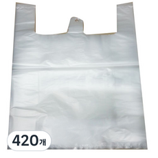 Bugukbongtu 附提把高級超市袋 透明 3號, 10L, 420個