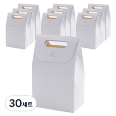 立式手提盒 9號 + 貼紙, 白色, 30套