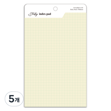 PLEPIC Sticky Index便條紙, 06 Grid Lemon, 40張, 5本