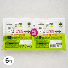 풀무원 국산 연천콩 투컵두부, 600g, 6개
